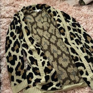 Cheetah print cardigan